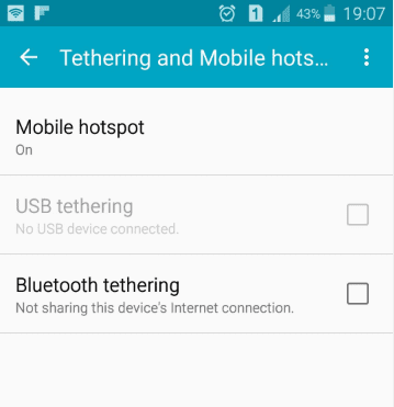 Ways of sharing internet connection on android